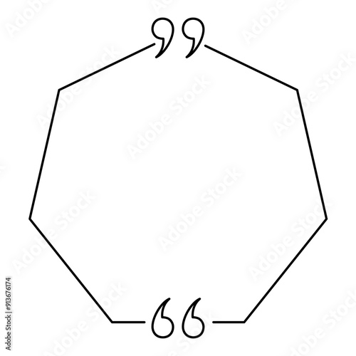 Quote box minimalist outline frame templates