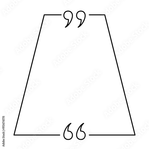 Quote box minimalist outline frame templates