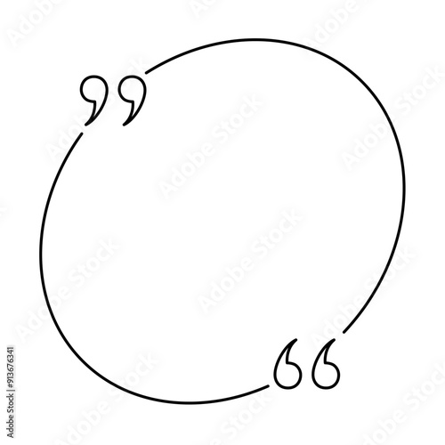 Quote box minimalist outline frame templates