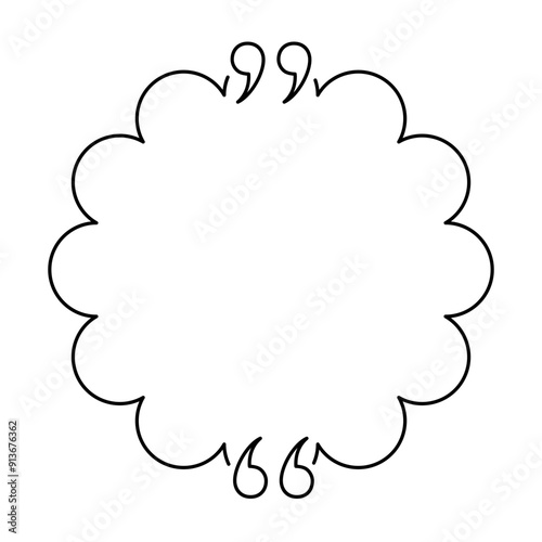 Quote box minimalist outline frame templates