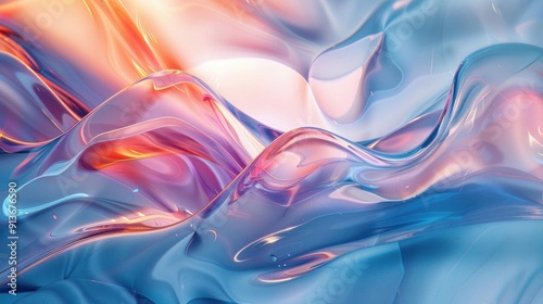 Abstract liquid forms with smooth transitions, Abstractbackgrounddesign, fluid and serene photo