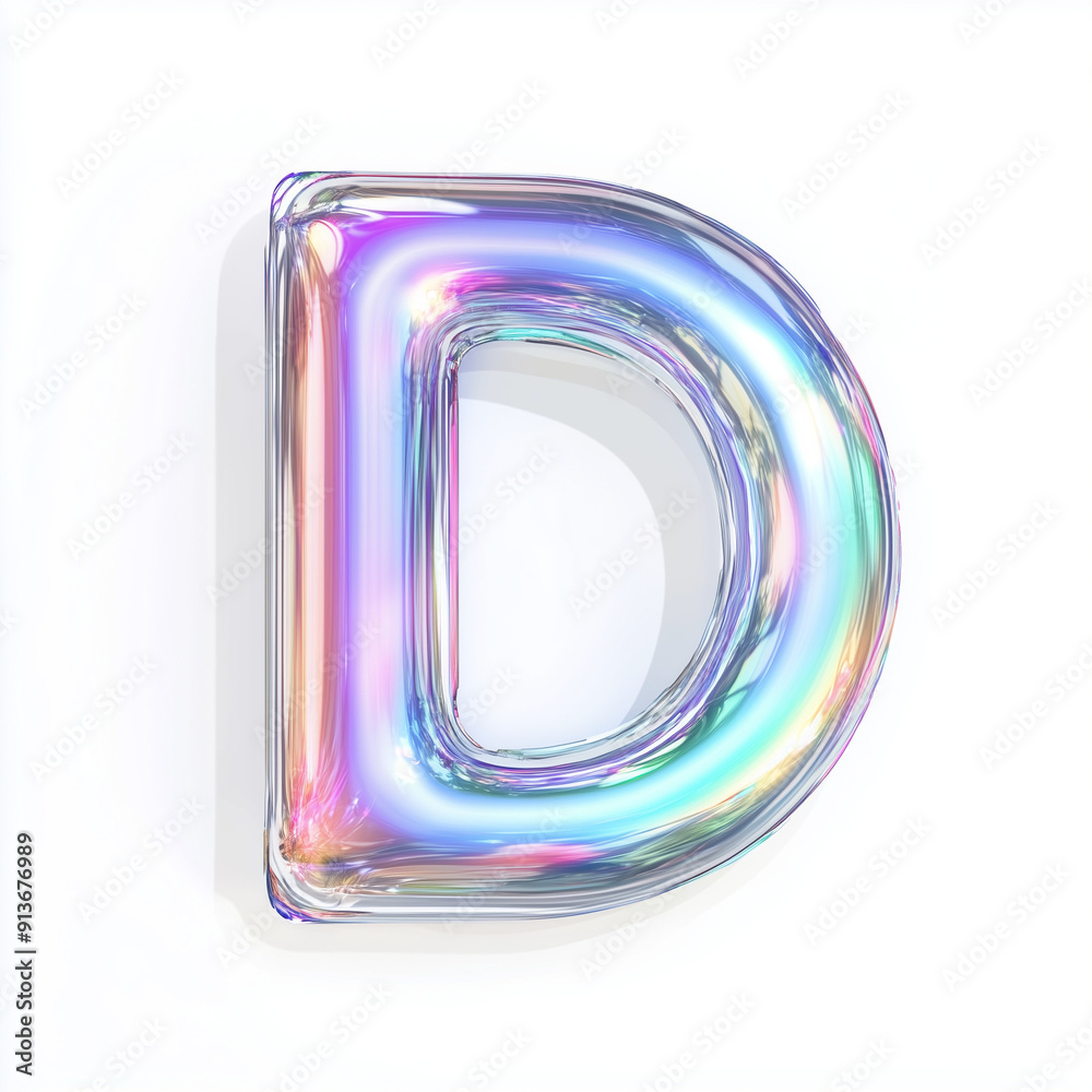 3d render of a letter D 3d render of a letter D