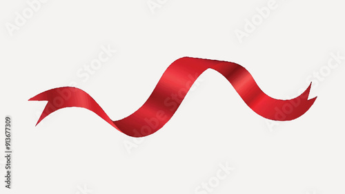 red ribbon banner illustration vector