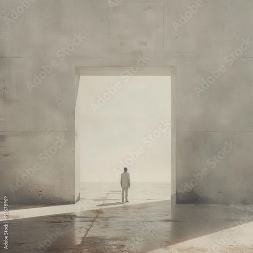 Keith , surreal style of conceptual photography,white red high place muted palette
