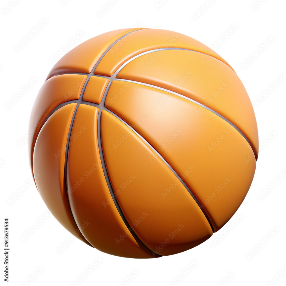 Fototapeta premium Basketball 3d cartoon style illustration