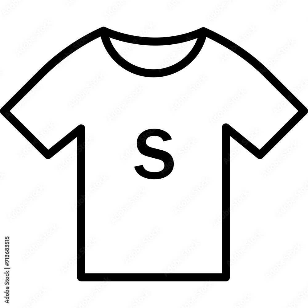 S size t shirt icon S size t shirt icon