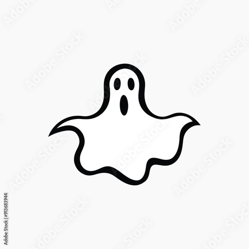 Simple ghost icon design