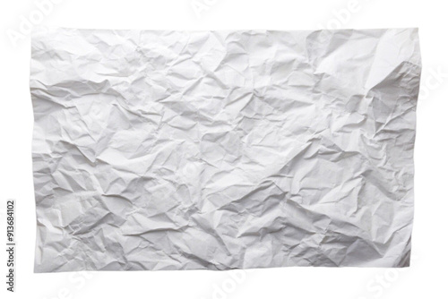 crumpled paper on white background