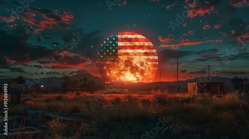 Vivid digital illustration depicting the doomsday clock set against an apocalyptic cityscape backdrop