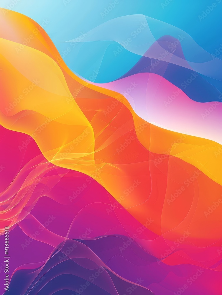 Fototapeta premium Abstract background with vibrant colors and flowing lines, representing energy, movement, and creativity.