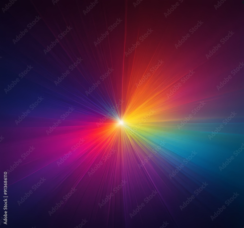 vibrant, abstract featuring radiant burst light emanating from the center, with gradient colors ranging from vibrant, abstract featuring radiant burst light emanating from the center, with gradient colors ranging from