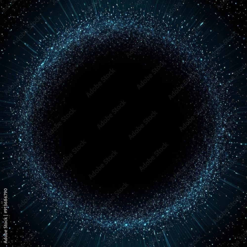 black circle with white dot in the center is surrounded by swirling pattern blue and white lines, creating black circle with white dot in the center is surrounded by swirling pattern blue and white lines, creating