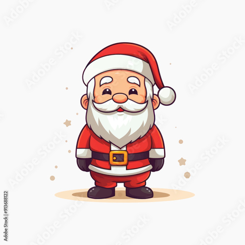 Cute cartoon Santa Claus illustration
