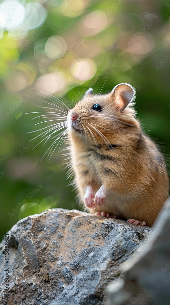 hamster isolated on summer background hamster isolated on summer background