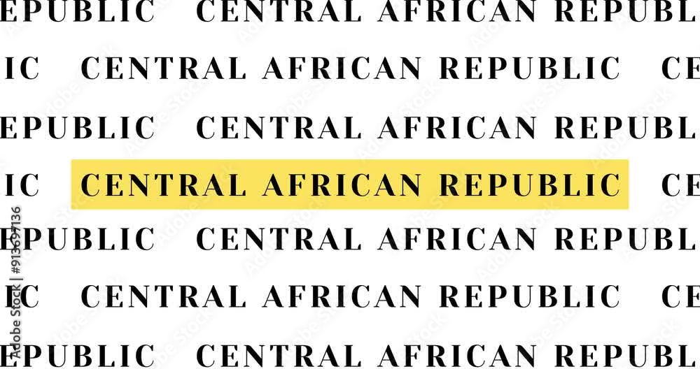 Central African Republic Country text typing word, Marker Highlight ...