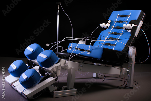 Electro Stimulation equipment used for sports fitness and physiotherapy  photo