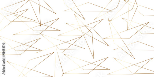  Abstract background with liens and triangles shape on white background. White and golden geometric overlapping rectangle pattern Geometric background soft shadows as patten ..White polygon textured .