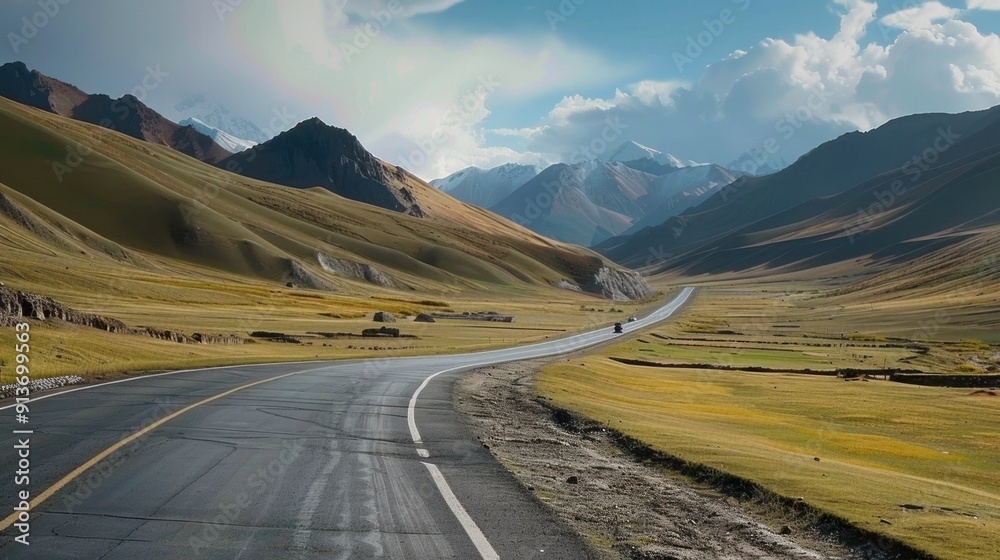 Mountain Road Through a Valley Mountain Road Through a Valley