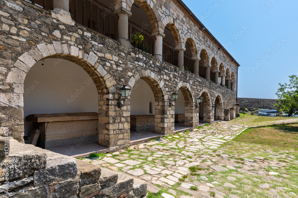 Fototapeta premium The ancient city of Apollonia is situated in southwestern Albania, about 13 miles from the city of Fier and it was an Ancient Greek trade colony which developed into an independent polis