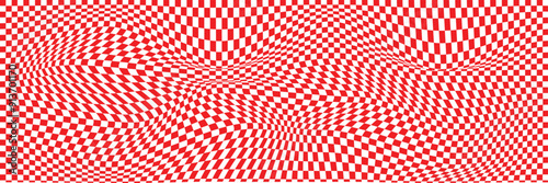 Twisted colorful checkered background abstract aesthetic vector illustration seamless pattern retro 1 wavy psychedelic checkerboard pink white beige colors wallpaper high quality.