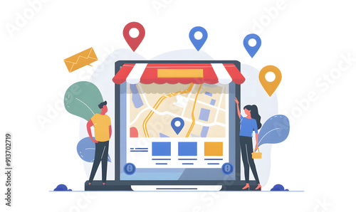 Local SEO Optimization for Businesses, local SEO optimization for businesses with an image showing marketers optimizing Google My Business listings, design