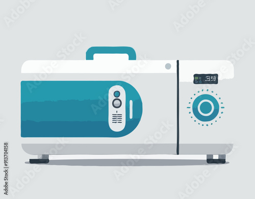 Autoclave icon. Professional sterilization equipment, industrial disinfection. Sterile surface. Glyph icon. Medical device sterilization.

