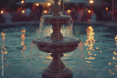 Swimming pool fountain: bea...