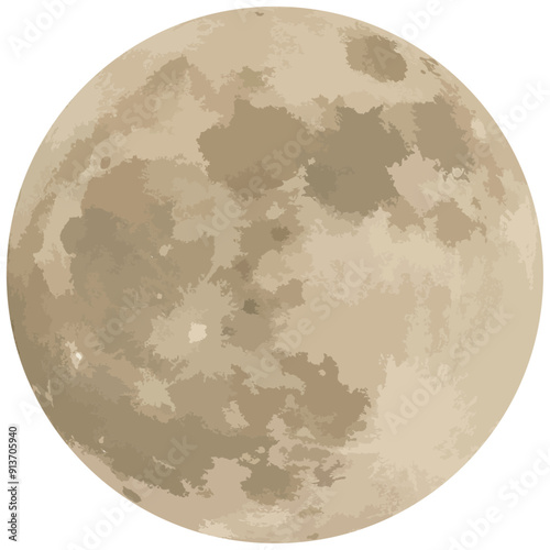 秋の十五夜お月見の月のイラスト1の1