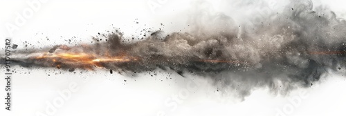 an explosion is shown in the air