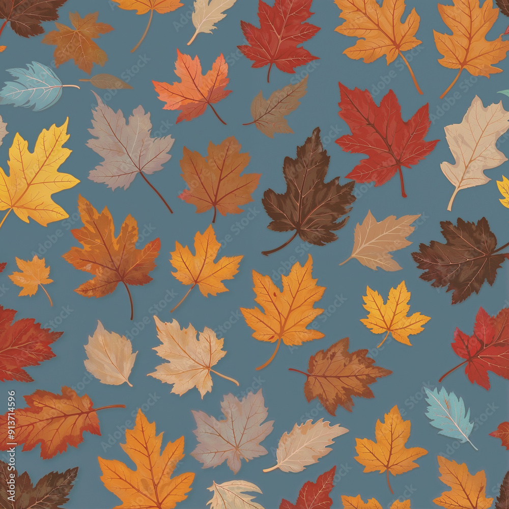 Autumn design with falling colorful leaves Autumn design with falling colorful leaves