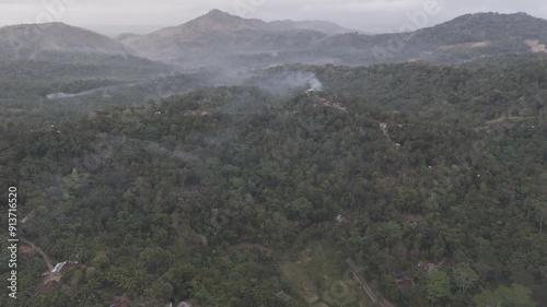 RAW FOOTAGE 4K VIDEO view of hilly forest