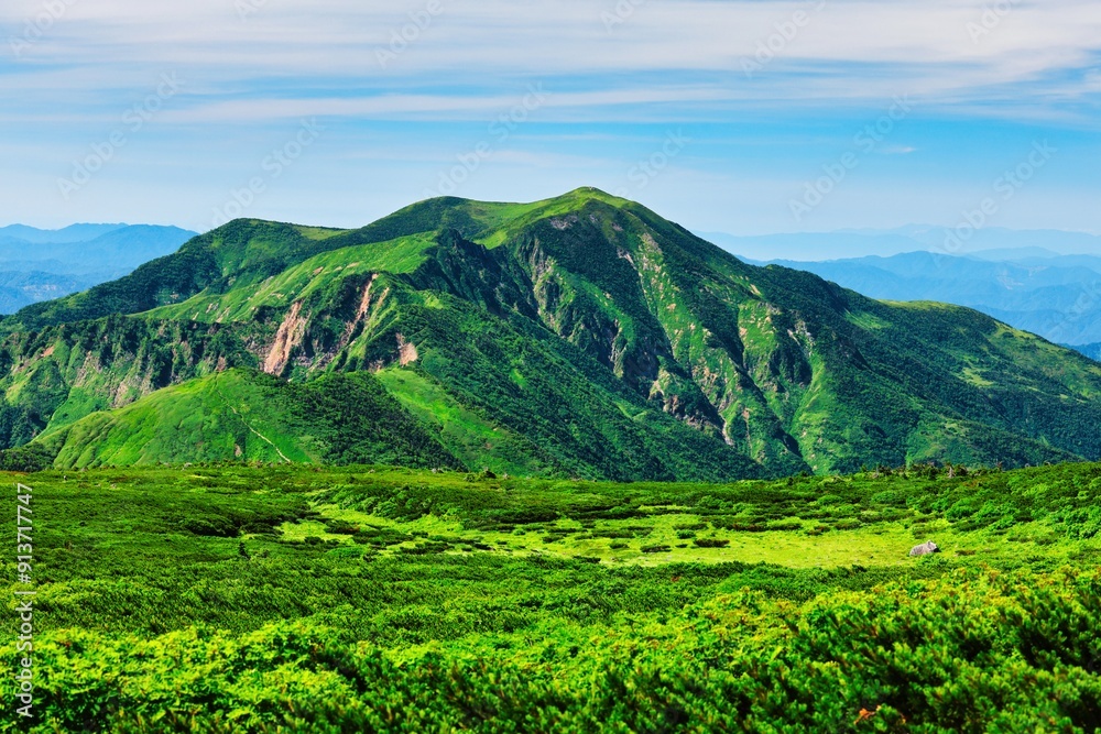 Naklejka premium 白山から眺めた別山