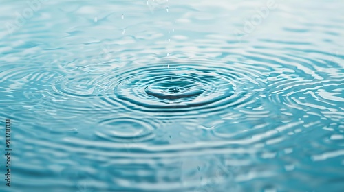 Downpour on a pond with geometric ripple patterns, weather forecast, water symmetry photo