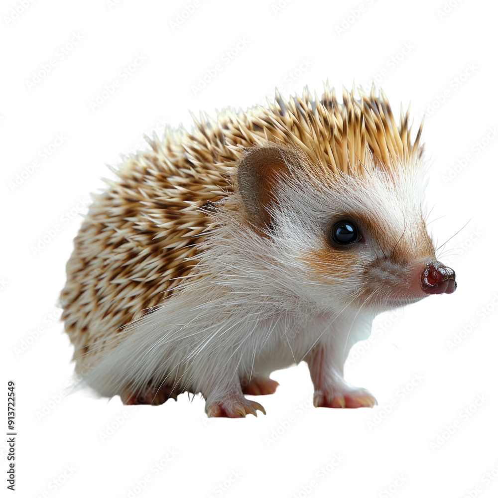 Obraz premium Cute hedgehog isolated on a transparent background for web, banner, wallpaper