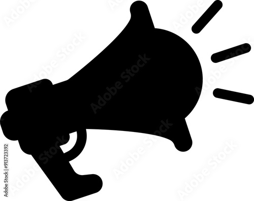 Agitation icon. Loudspeaker, megaphone, bullhorn icon or symbol. Simple advertising, promotion concept vector illustration