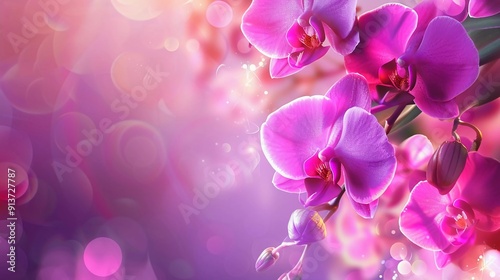 Two beautiful pink orchids wallpaper