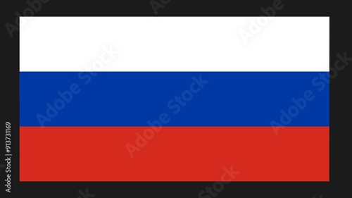 Russian Paper Folding Flag, Russian Flag, Flags Animation, Russian Banner, Celebration, Patriots, 4K Animation, Surface Texture, Background. photo