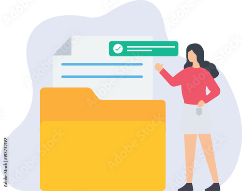 Folder Analysis, File management or documents archive, Data analysis chart and report, financial research or analyze information for marketing insight
