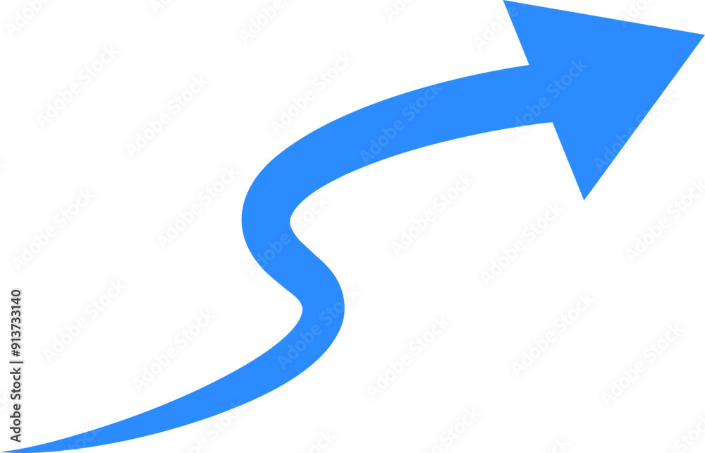 Arrow icon. Wave style. Arrow icon. Wave style.
