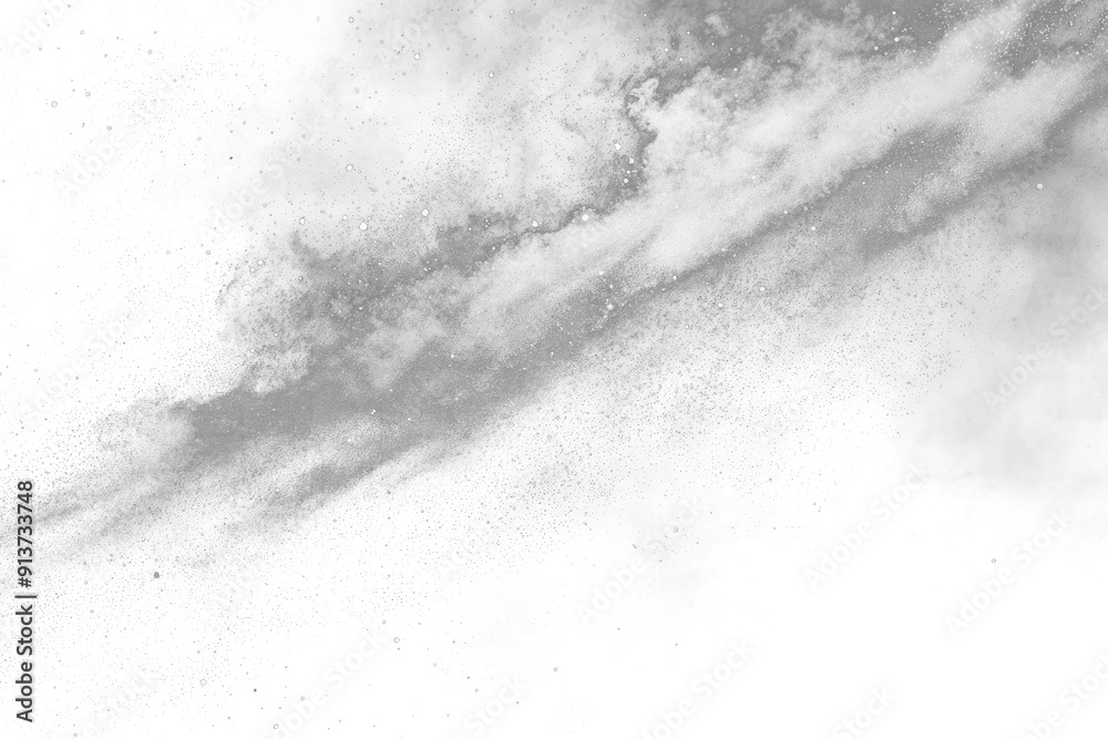 Fototapeta premium white dust stream swirling transparent overlay for black background, dynamic abstract visual effect