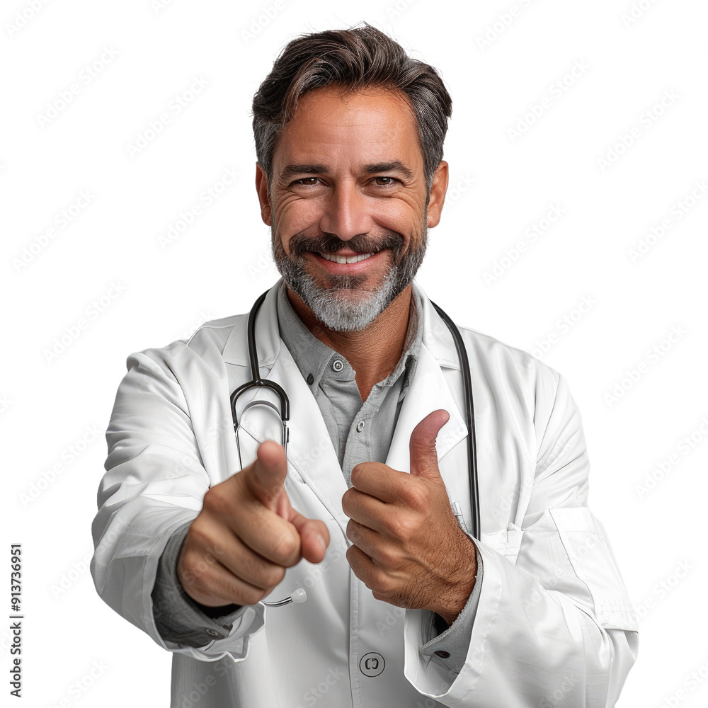 A Doctor isolated on a transparent background for web, banner, wallpaper A Doctor isolated on a transparent background for web, banner, wallpaper