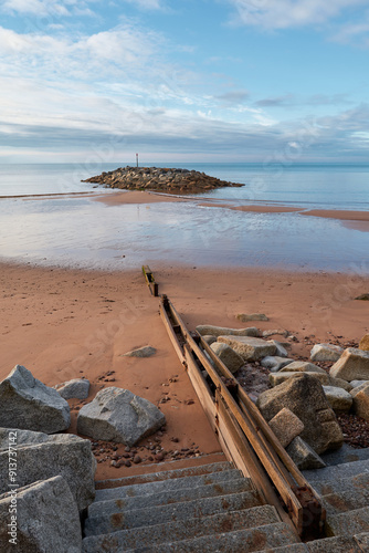 low tide on the beach