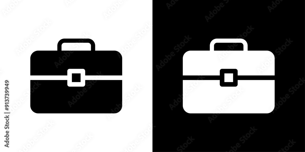 Briefcase icon Flat vector set outline Briefcase icon Flat vector set outline