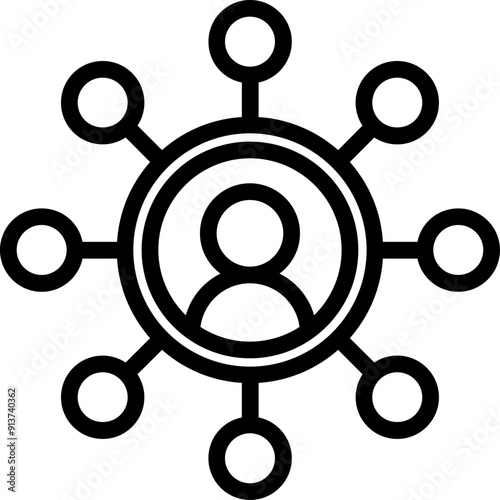 stakeholders line Icon.	