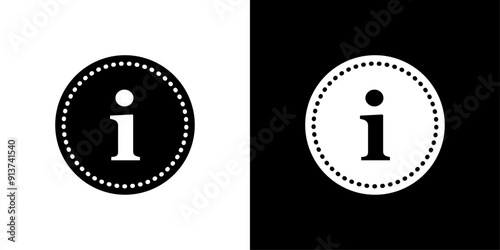 Info icon Flat vector set outline