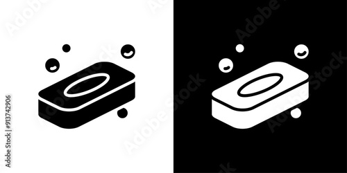 Soap icon Flat vector set outline