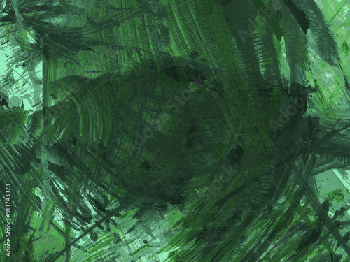Green abstract texture. Background green art. Sea and ocean in depth