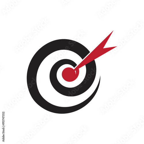 Target icon vector logo design illustration