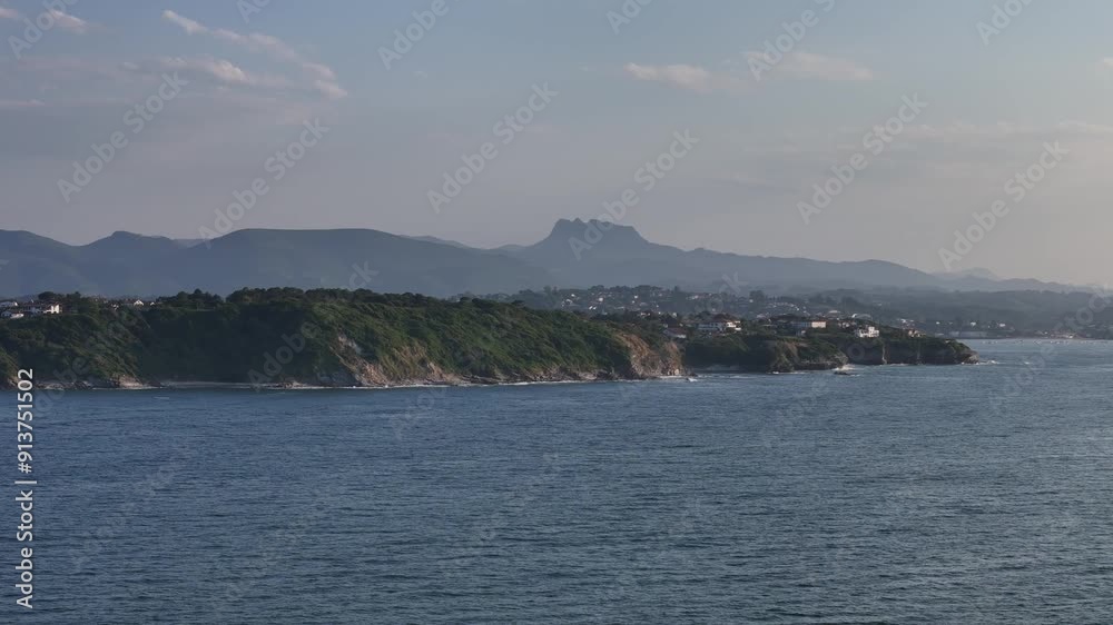 Aerial view of the northern Basque Country coast. Aerial view of the northern Basque Country coast.