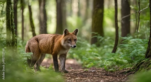 Pristine Forest with Diverse Wildlife Highlighting Conservation and Natural Beauty photo